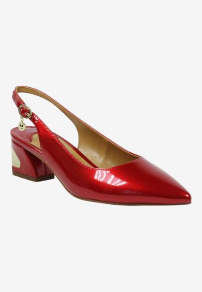 Front view of Shayanne RED PEARL PATENT