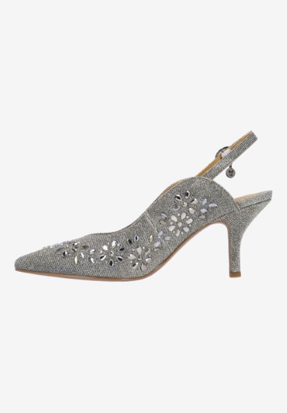 Left side view of Solara PEWTER DANCE GLITTER