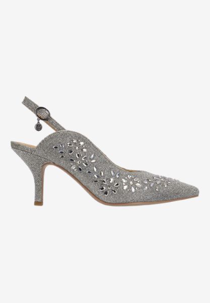 Right side view of Solara PEWTER DANCE GLITTER