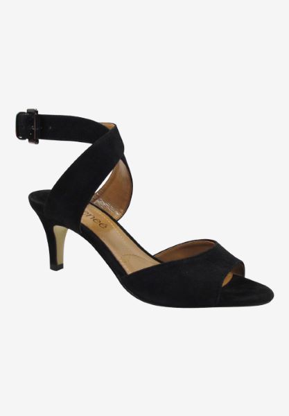 Front view of Soncino Black Suede
