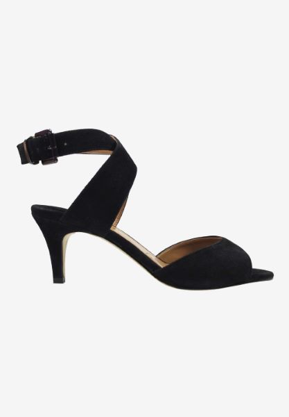 Right side view of Soncino Black Suede