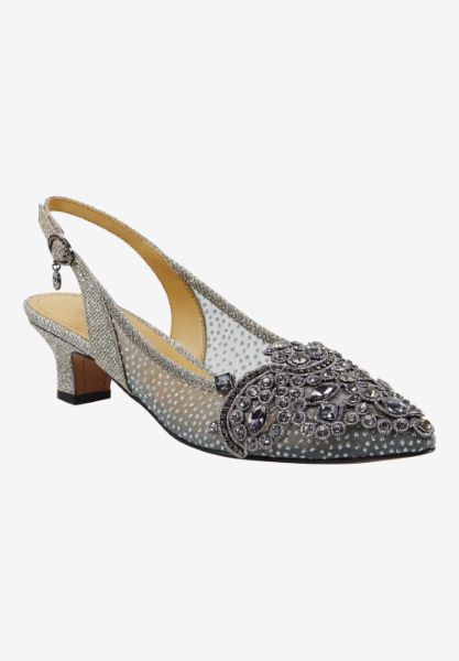 Front view of Strovanni PEWTER GLITTER/SNOW DOT