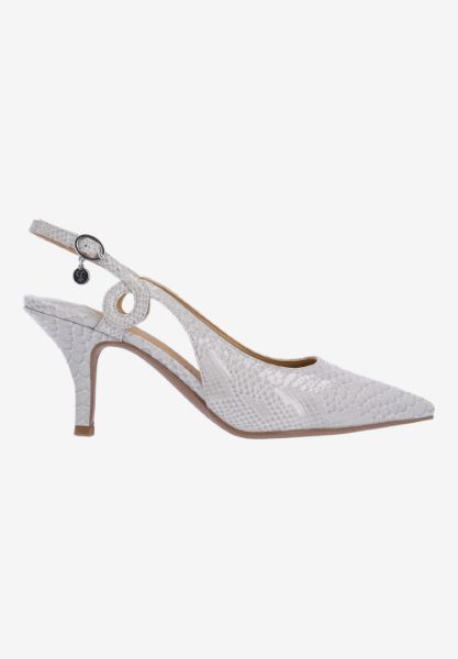 Right side view of Tindra LT. GRAY SNAKE EMBOSSED