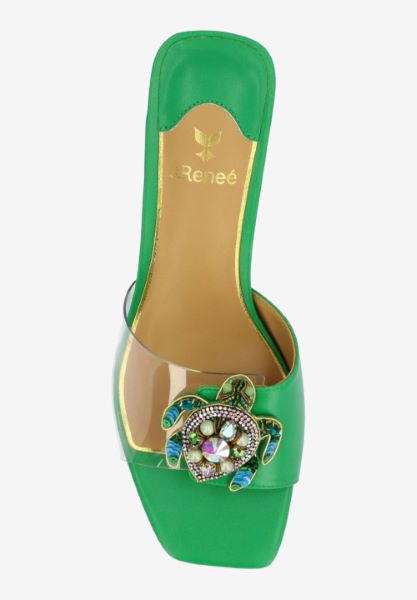 Top view of Torti CLEAR/GREEN VINYL/PATENT
