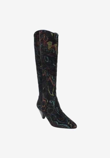 Front view of Valoria Black Bright Multi
