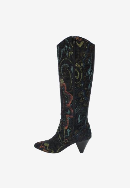 Left side view of Valoria Black Bright Multi