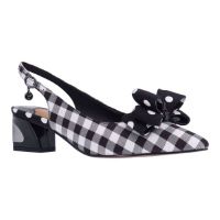 Front view of Kimma BLACK/WHITE GINGHAM/POLKA