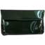 Front view of 10334 Patent Clutch Emerald Metallic Patent