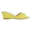 Right side view of Coralie YELLOW SATIN/STONES