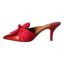 Left side view of Mianna RED PATENT/FAILLE