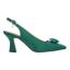 Right side view of Saskia EMERALD GREEN SATIN