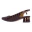 Back view of Taveta BROWN CROCO EMBOSSED PATENT